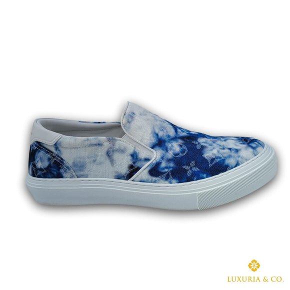 Louis Vuitton Men's Trocadero Slip-On Sneakers Monogram Eclipse